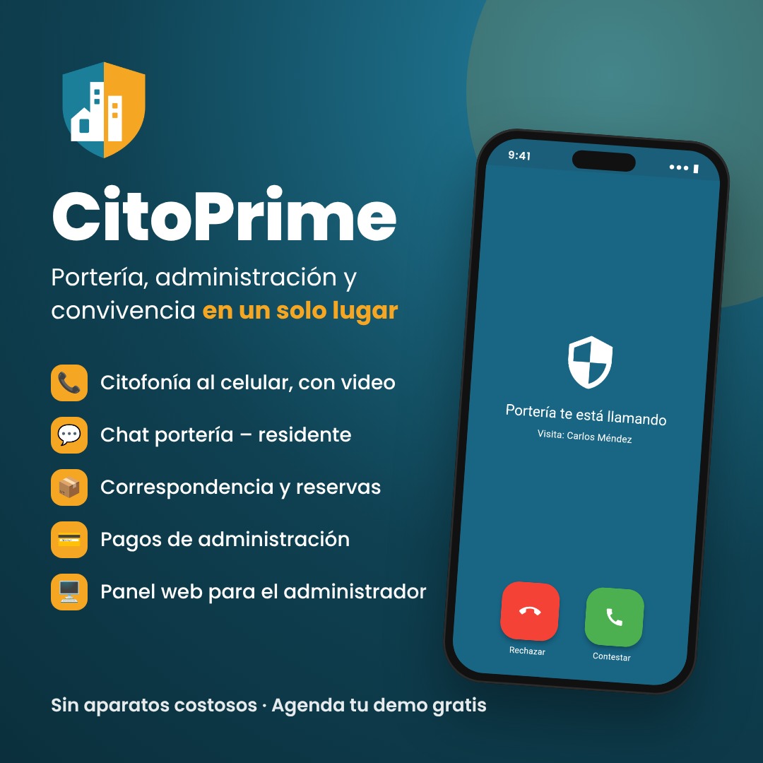CitoPrime: llamada de video entre portería y residente
