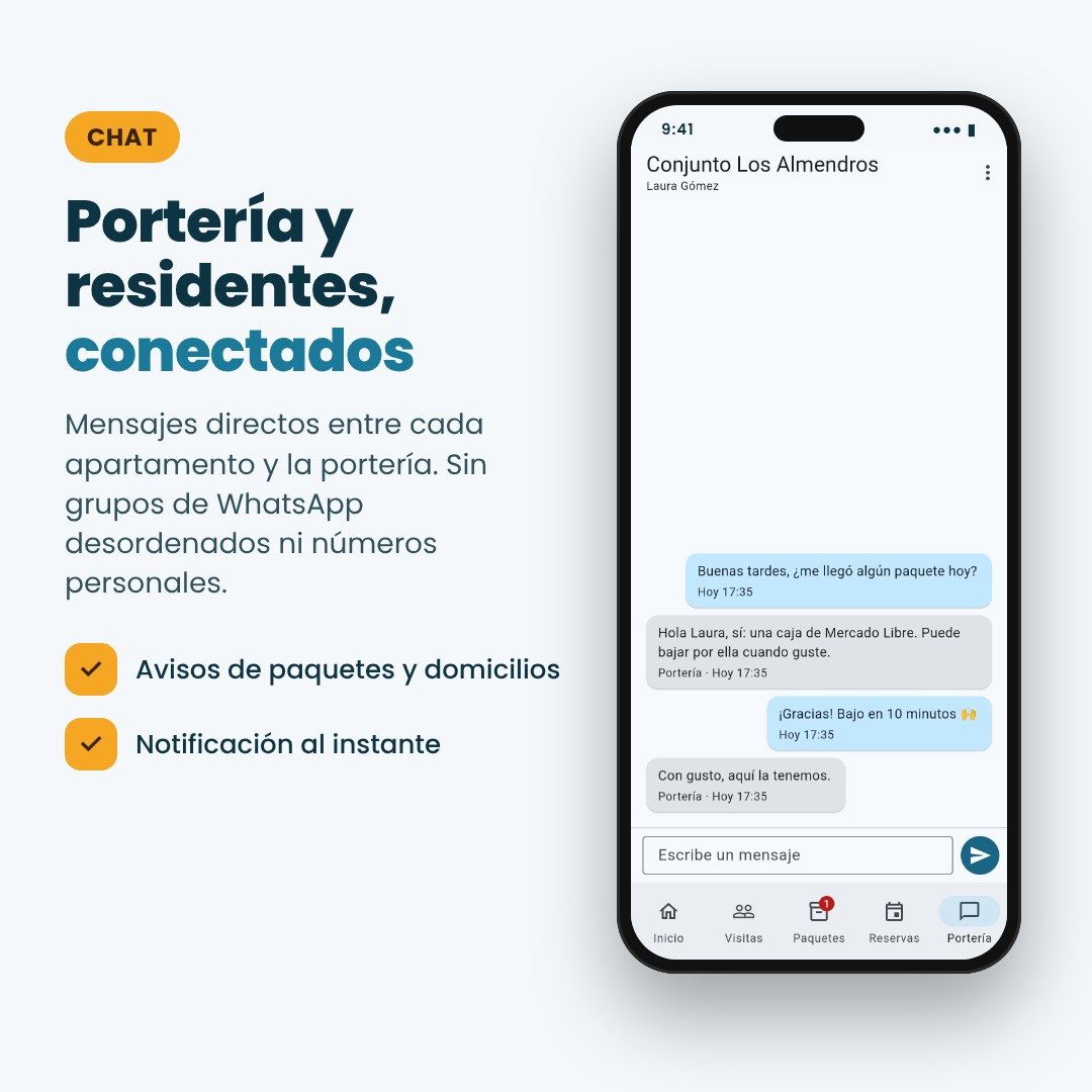 Chat entre portería y residentes